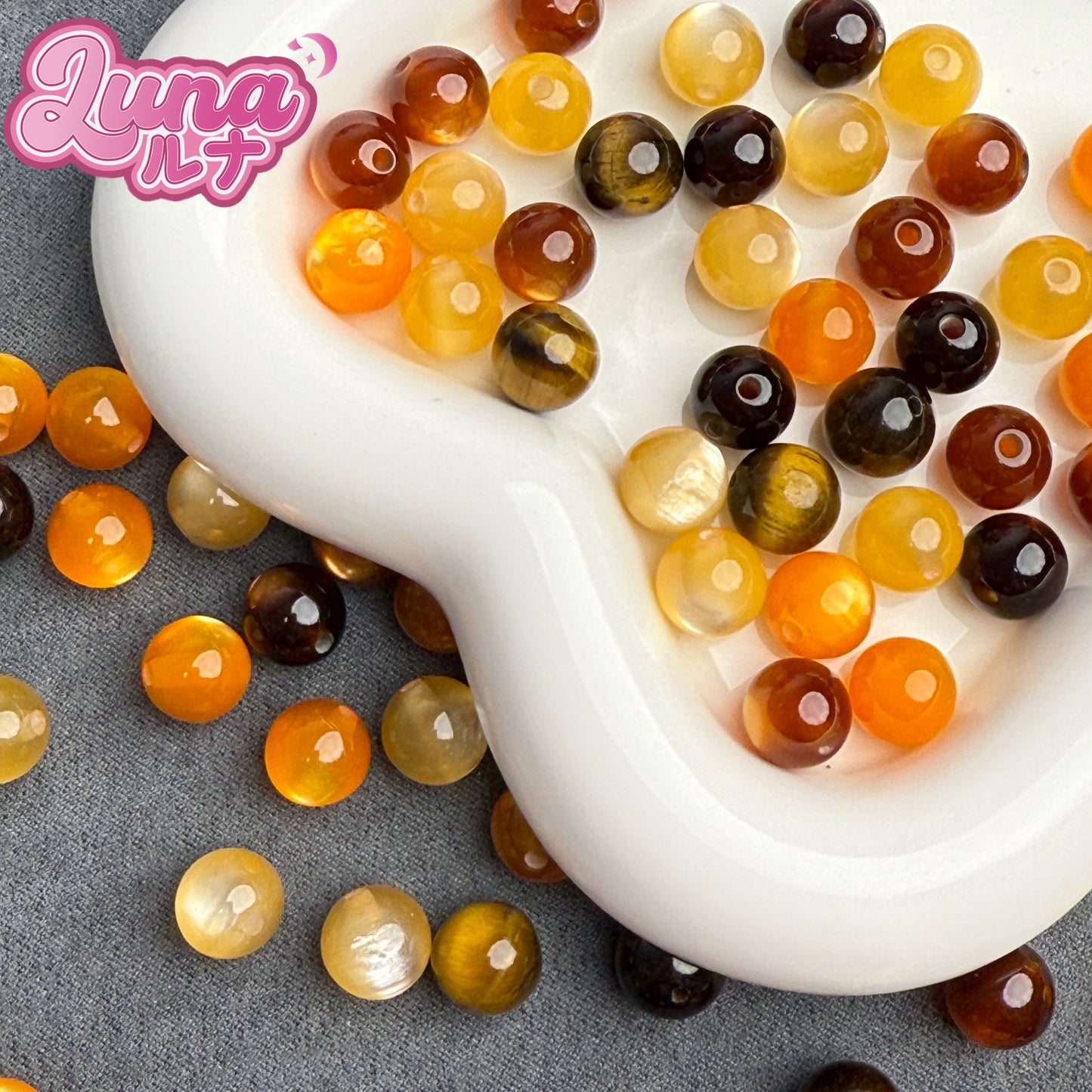 新作『B059』メイラード 高品質天然石です高品質樹脂 size:10mm