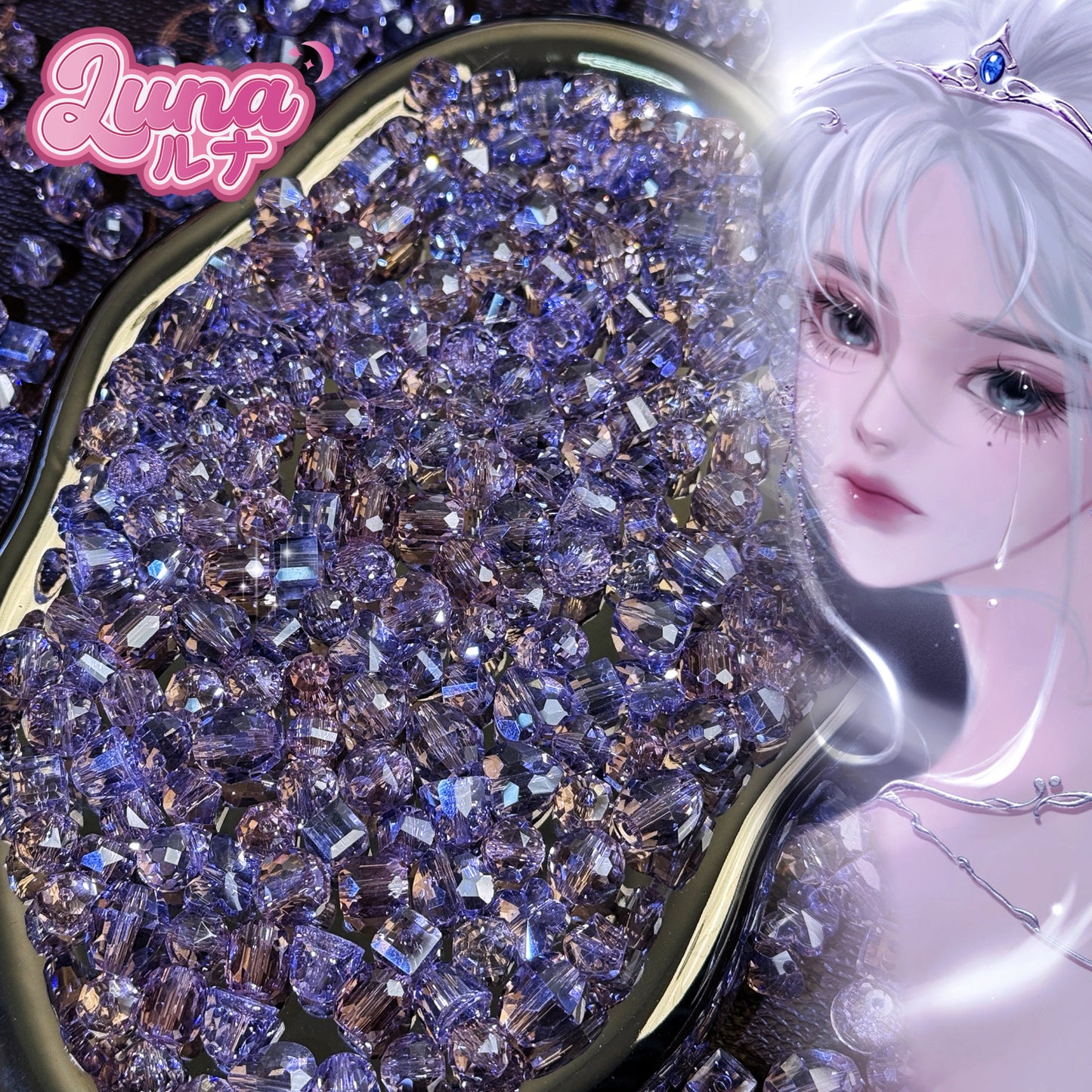 新作『M011』紫煙水晶(しえんすいしょう / Shien Suishou)高品質なK9クリスタル