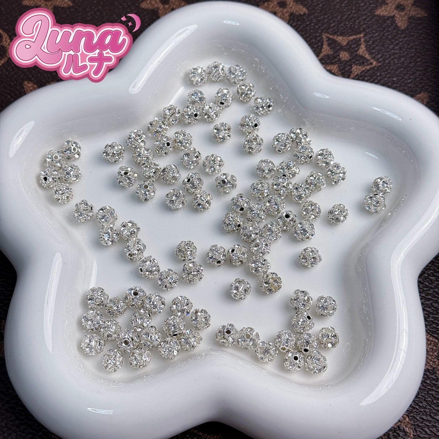 『C024』キラキラちびビーズ 合金製 size:6mm