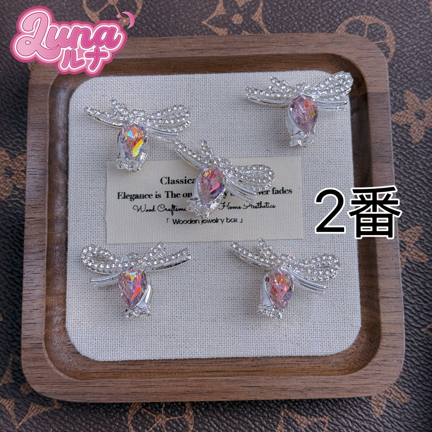 『C022』ジルコニアのリボン (ジルコニアの蝶結び) ジルコニアのハート