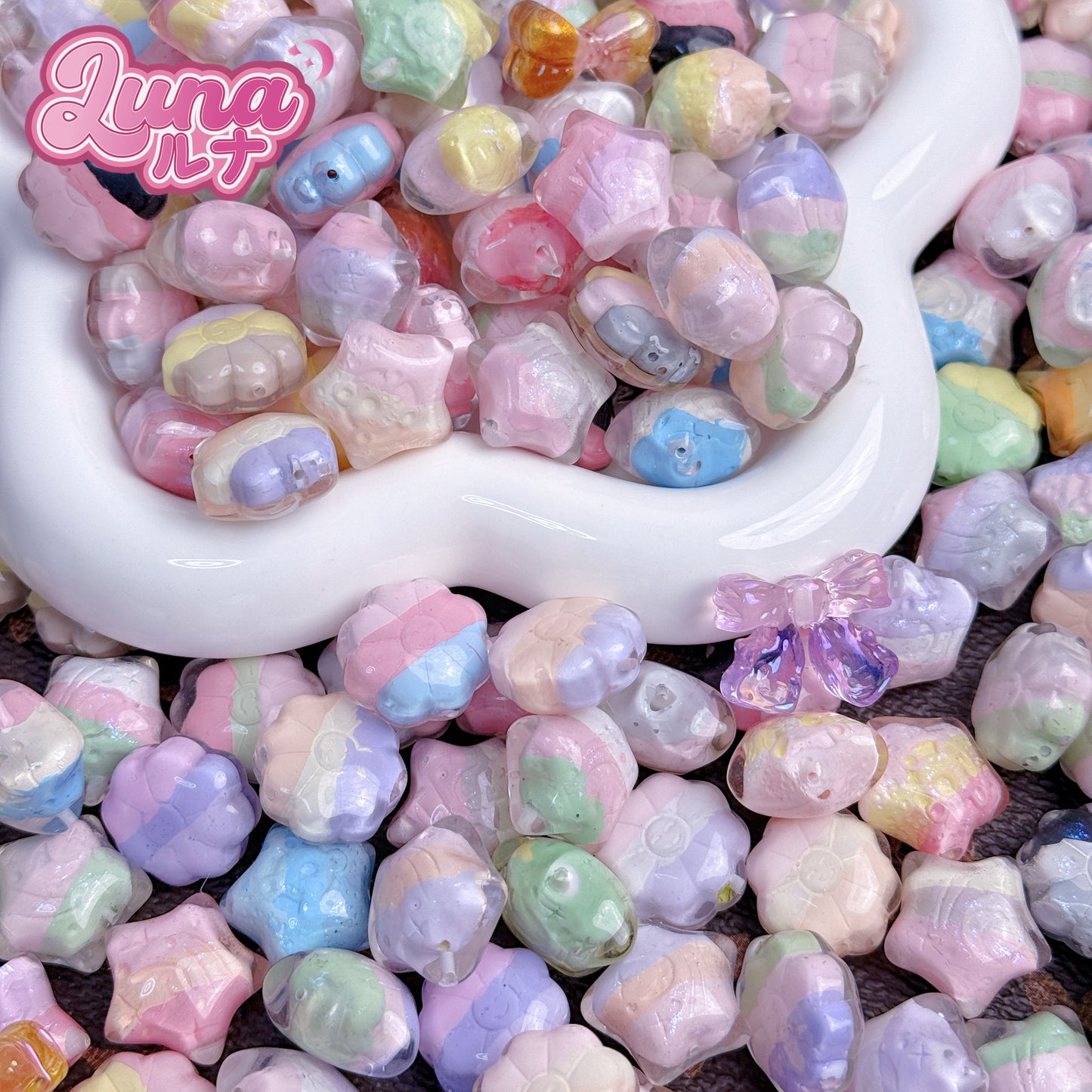 新作『B156』油絵風の星モチーフ、手描きのハンドメイドです 高品質アクリル