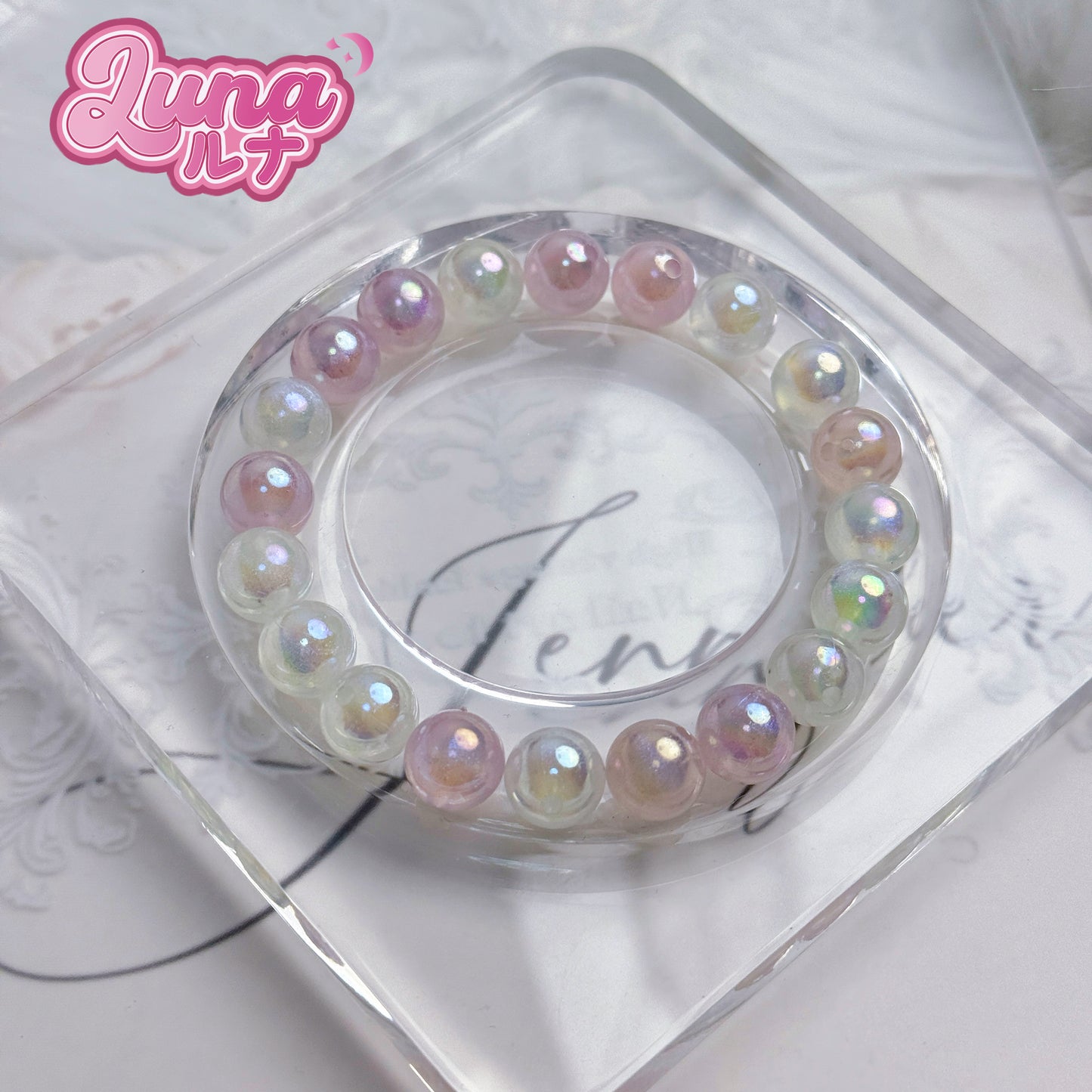 新作『M027』UV光変色・流星ビーズ 高品質アクリル