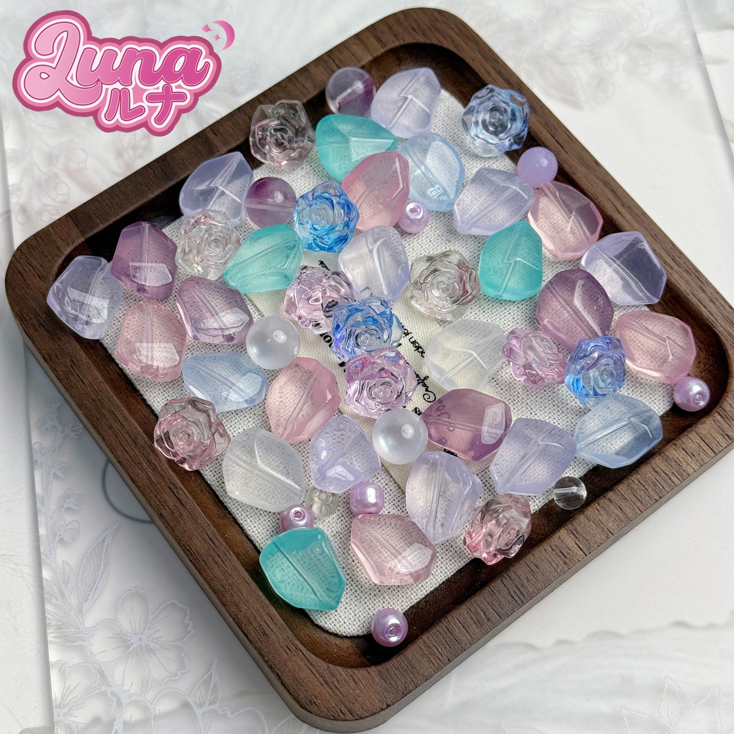 新作『L004』 夢幻モネ 高品質琉璃 高品質樹脂パーツsize:8mm,10mm,12mm