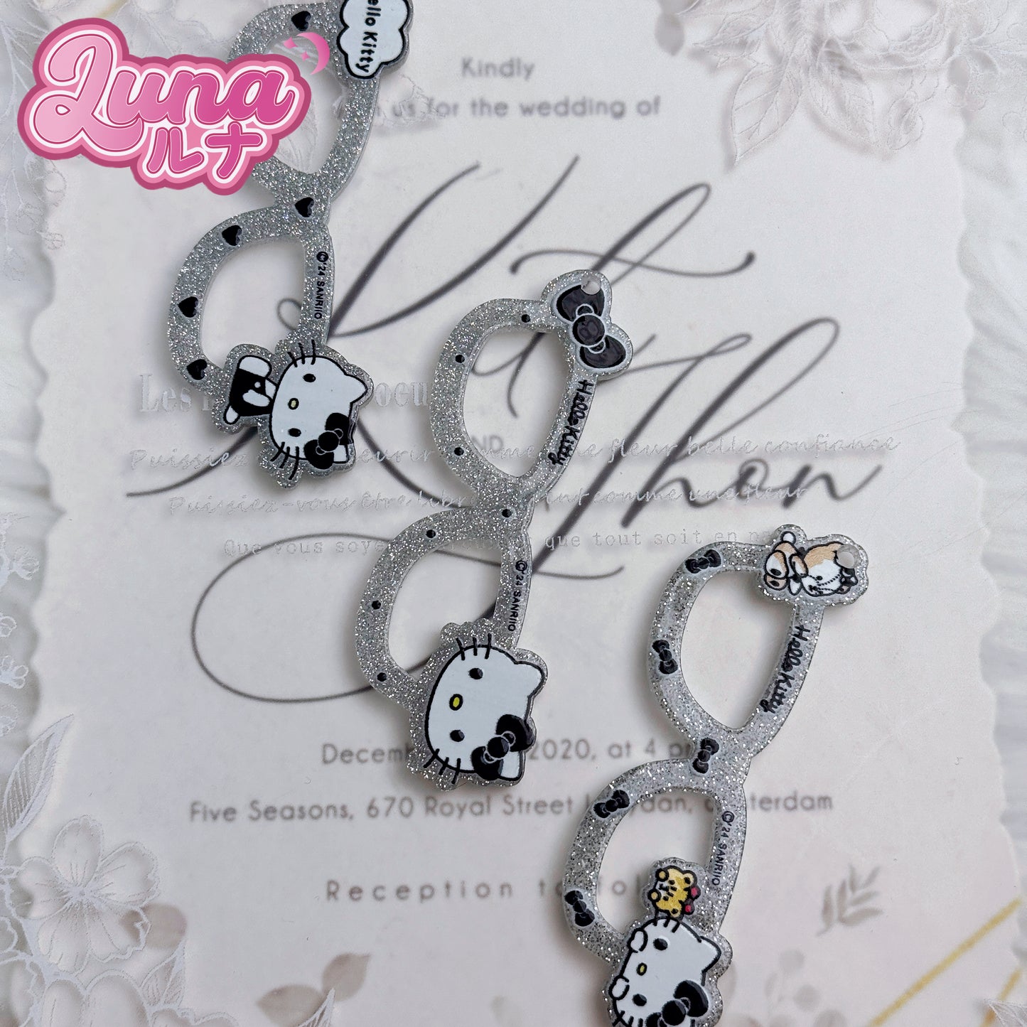 『F024』 キラめがね 高品質アセテート素材のビーズ