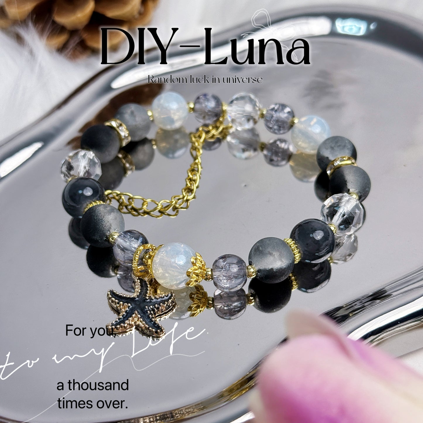 新作『B093』(フロスト)ミスティグレイ 高品質琉璃 クリスタルです