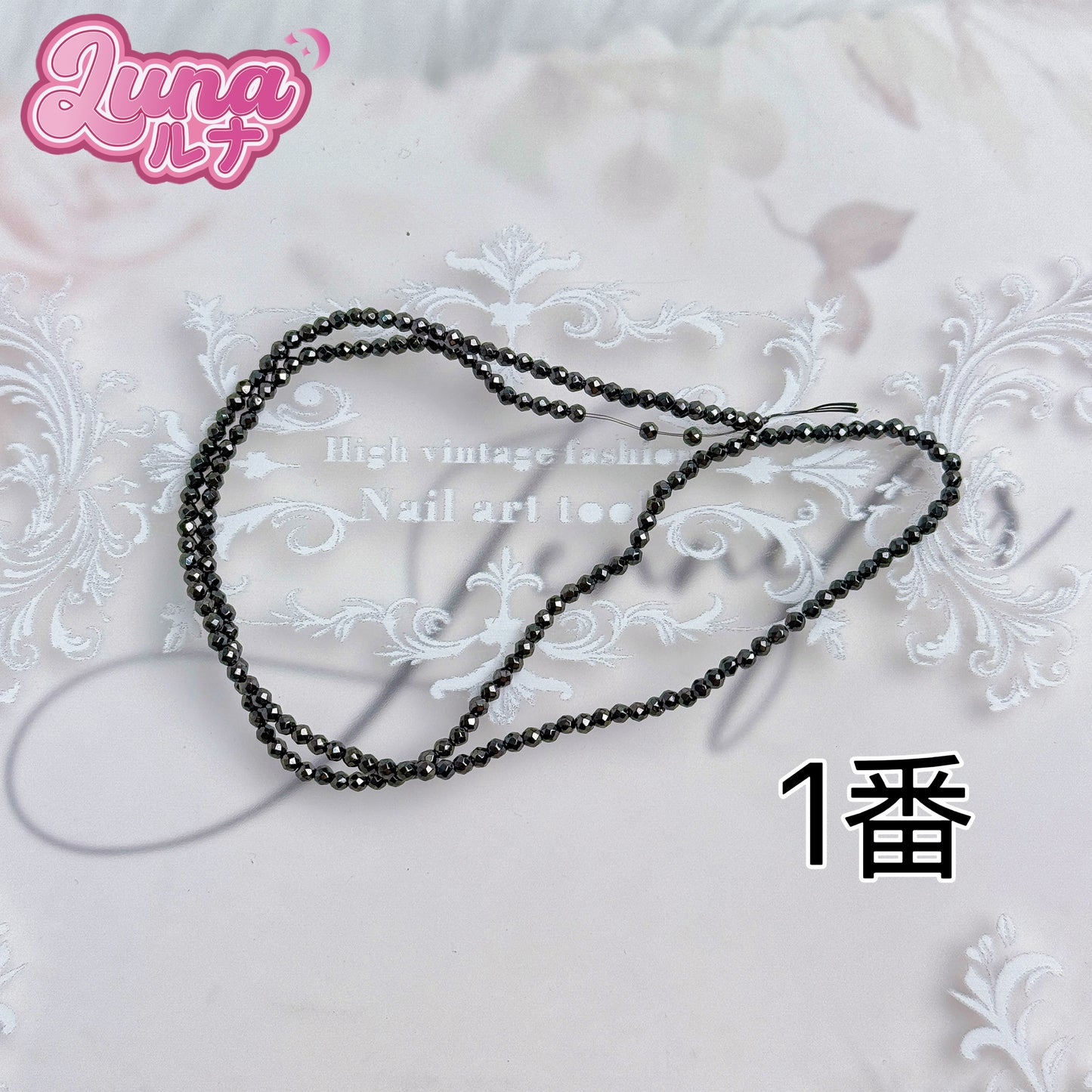 新作『M025』 踊りたくなる♪ディスコ風ゴールドビーズ 高品質アクリル