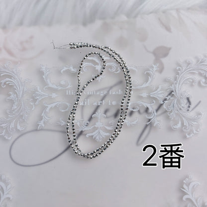 新作『M025』 踊りたくなる♪ディスコ風ゴールドビーズ 高品質アクリル