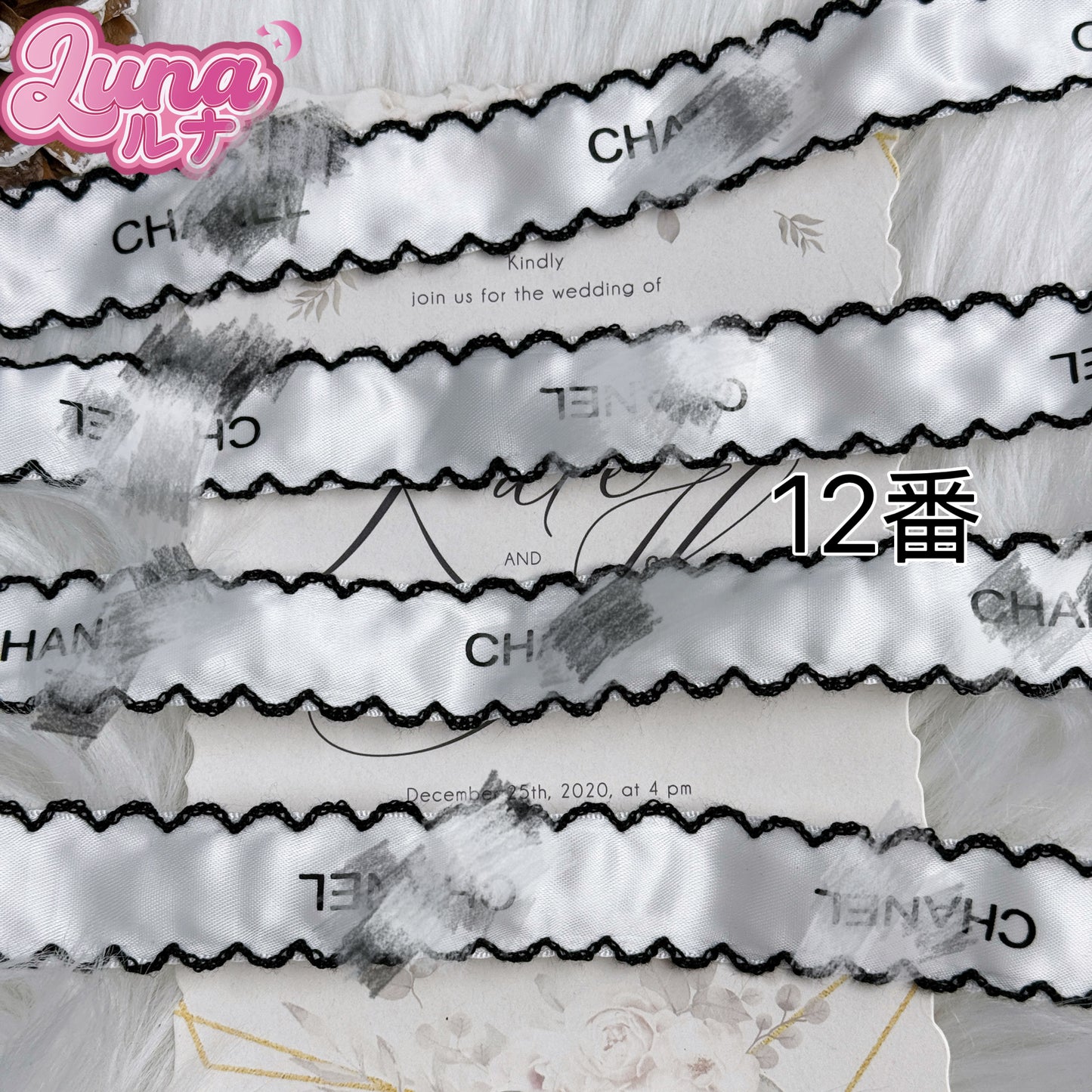 『F004』【紐】シャネル風 logo