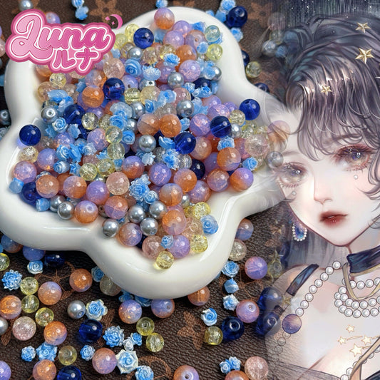 新作『B139』  紫青の夢境（しせいのむきょう）高品質琉璃size：8mm,10mm