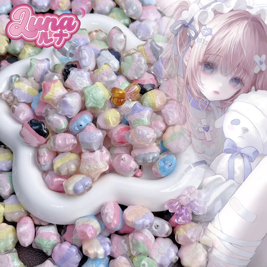 新作『B156』油絵風の星モチーフ、手描きのハンドメイドです 高品質アクリル