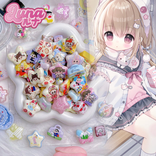 新作『B159』全てプリント付きのパーツで、ビーズは含まれていません 高品質アクリル