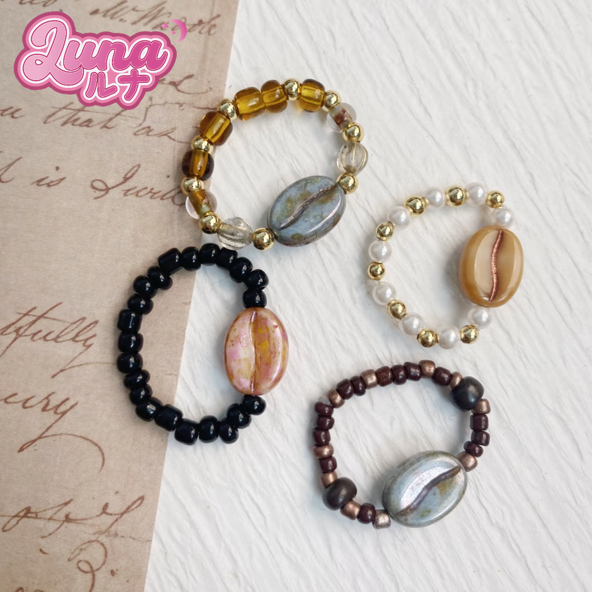 新作『M026』 コーヒー豆の形をしたビーズです 高品質アクリル