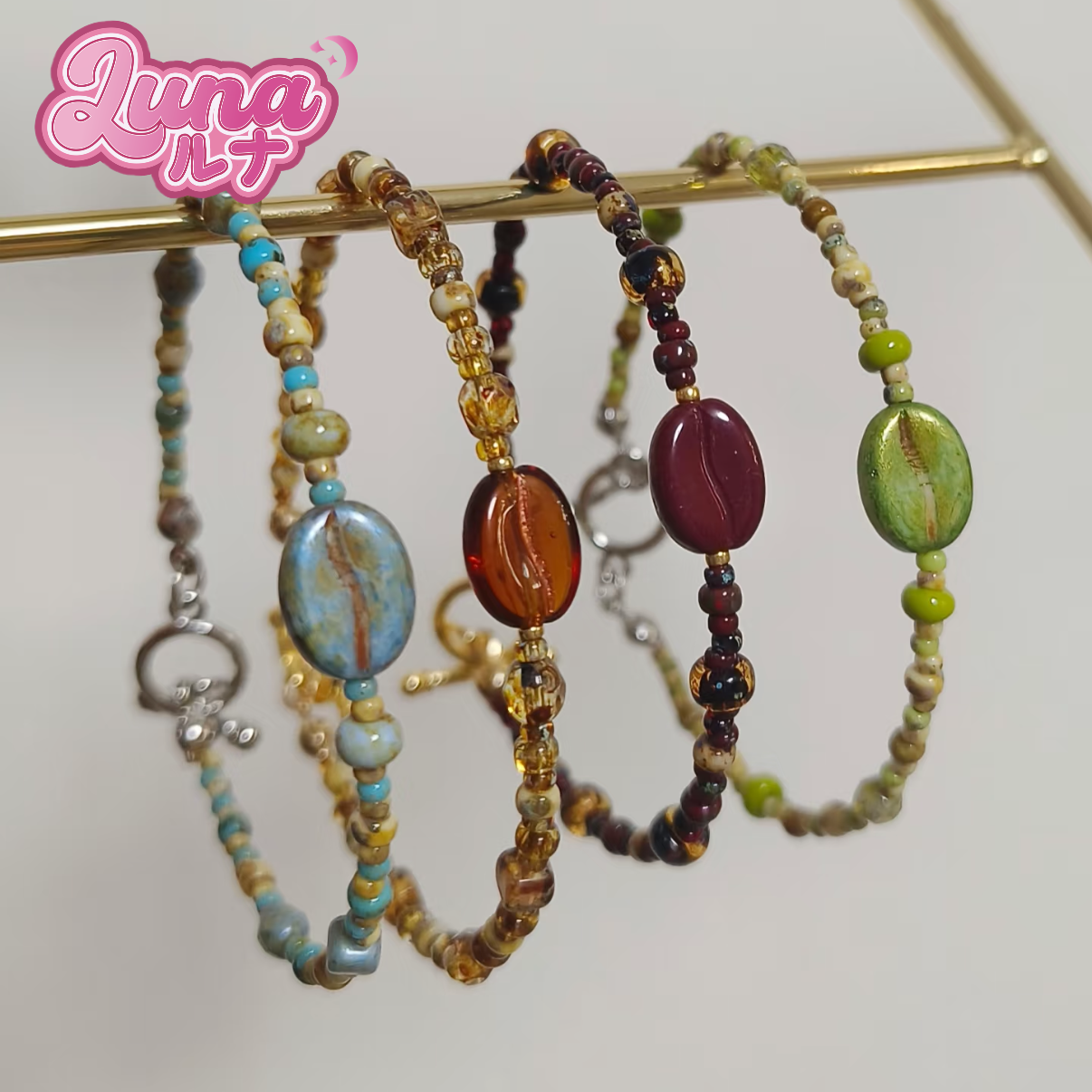 新作『M026』 コーヒー豆の形をしたビーズです 高品質アクリル