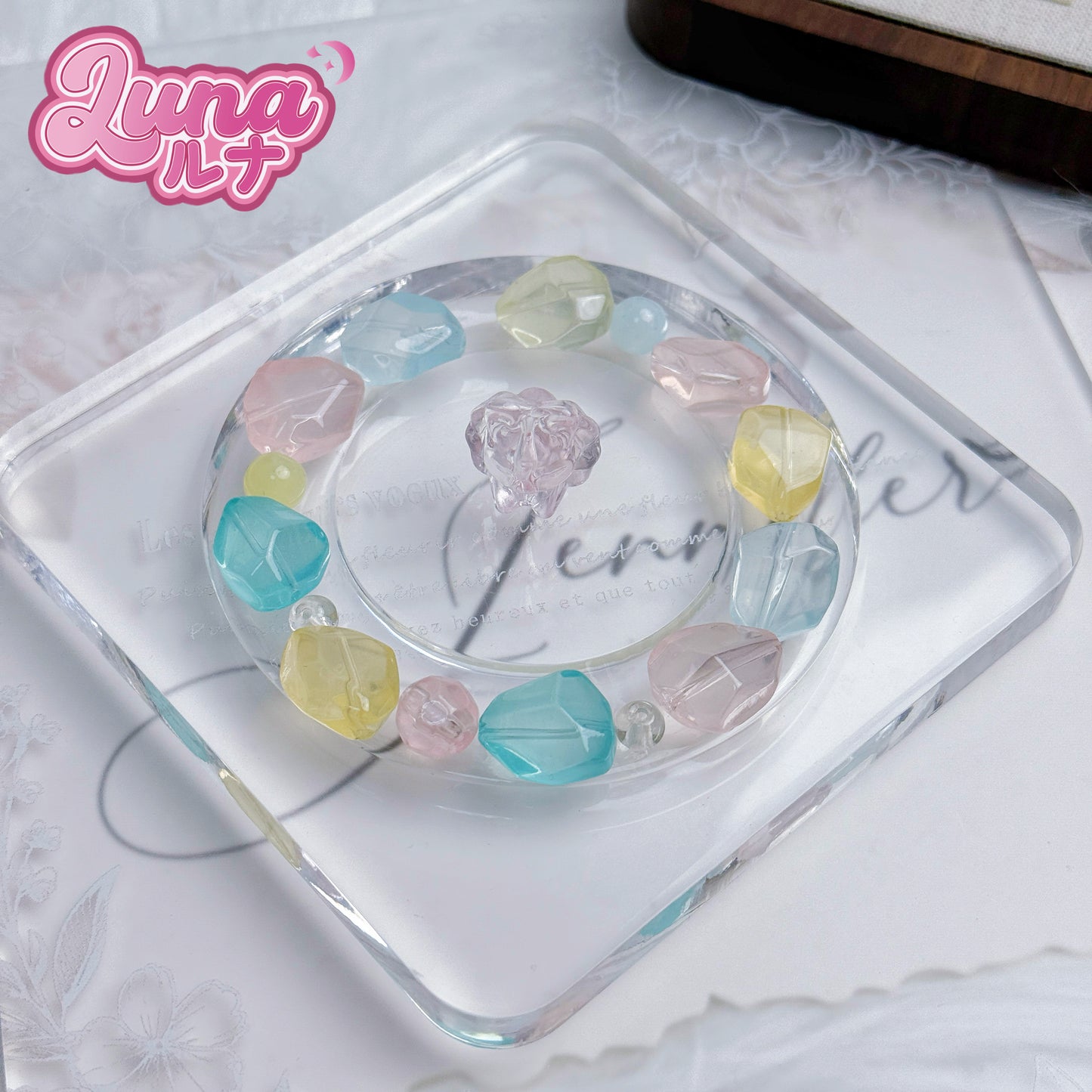 新作『L003』  春夏のそよ風カラー 高品質琉璃 高品質樹脂パーツsize：8mm,10mm,12mm