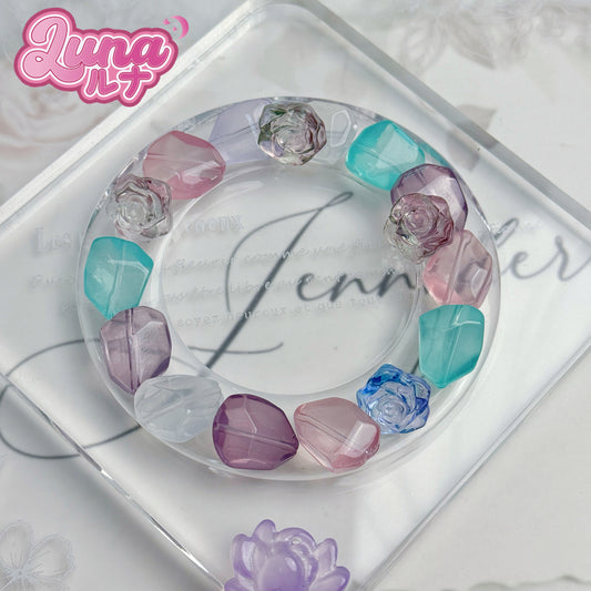 新作『L004』  夢幻モネ 高品質琉璃 高品質樹脂パーツsize：8mm,10mm,12mm