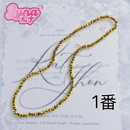 新作『M049』 踊りたくなる♪ディスコ風ゴールドビーズ 高品質アクリル