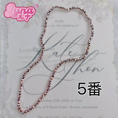 新作『M049』 踊りたくなる♪ディスコ風ゴールドビーズ 高品質アクリル