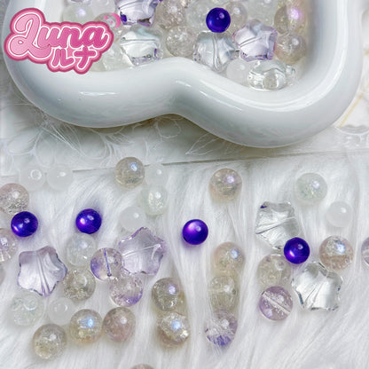 新作『L012』 ラベンダームーン 高品質琉璃 size：8mm,10mm